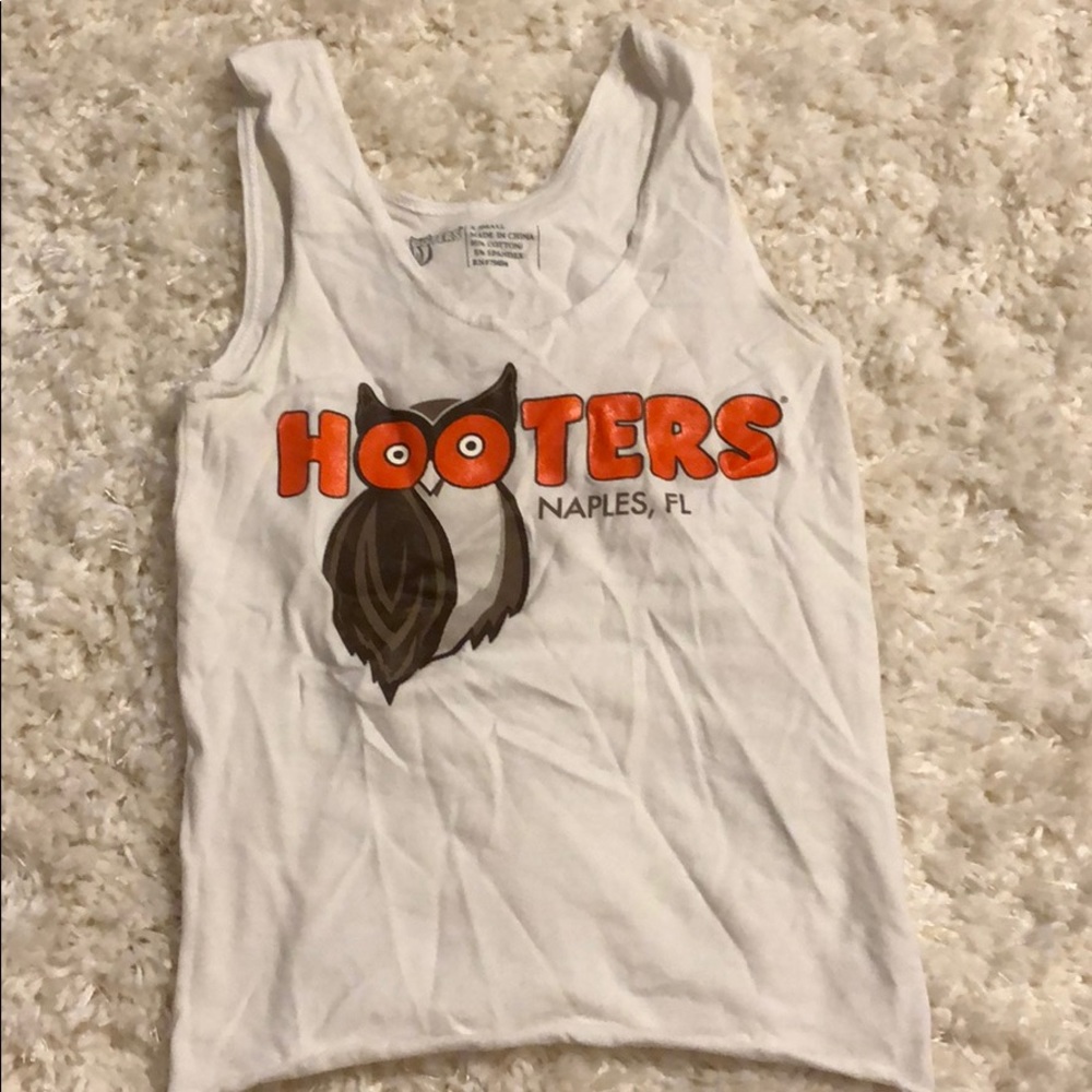 Hooters Uniform XS White Tank (Minor Stain)